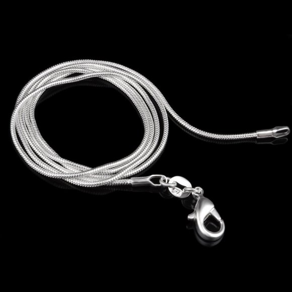 NEW 925 Sterling Silver Snake Chain Necklace - Picture 5 of 6